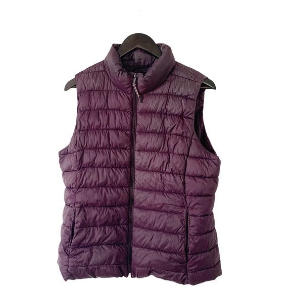 GAP Factory Jackets & Blazers - GAP Factory Plum Purple Puffer Zippered Vest